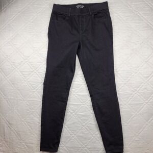 maurices super high-rise black pull on jeans size L X-Long